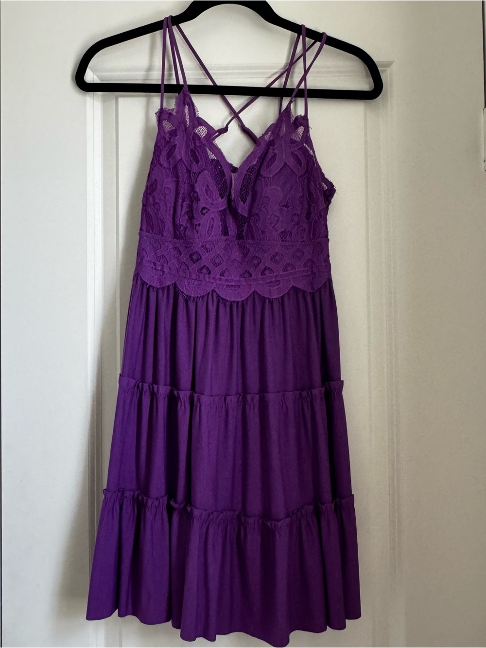 Purple Strappy Mini Sundress